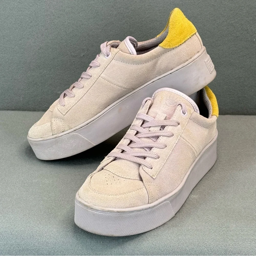 Fiever Suede Sneakers EU 39 US 8.5 Powder Pink Leather Platform Made in Brazil